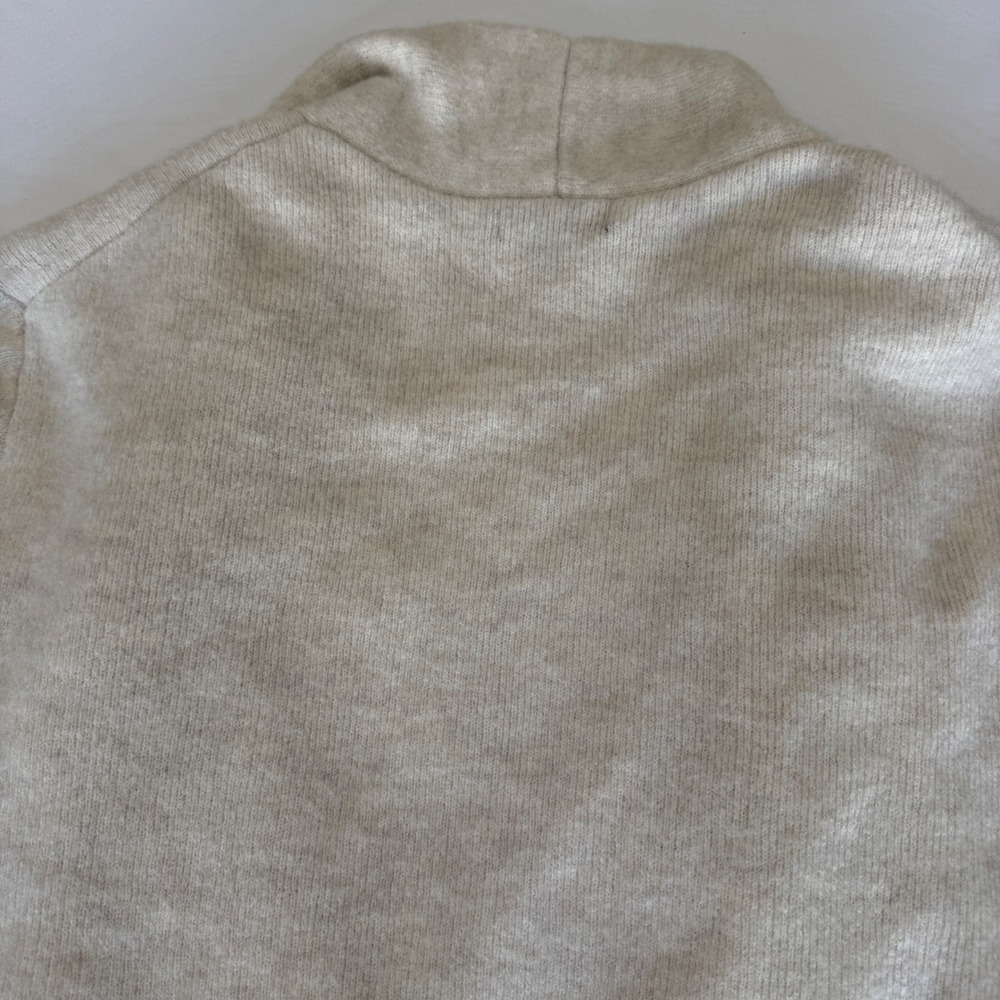 Banana Republic Womens Aire Cocoon Coatigan Cardigan Sweater Oatmeal Beige L NEW - Picture 4 of 12